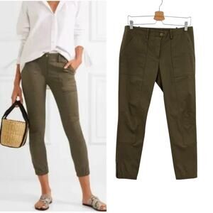 Veronica Beard Field Cargo Pant Trouser Slacks Green Size US 6